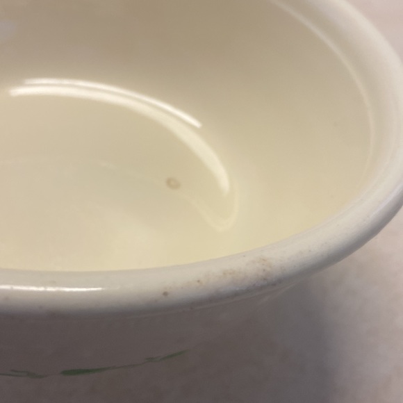 Vintage Oven Serve Made in the USA Ceramic Bowl Casserole Dish Green Floral - Picture 10 of 13